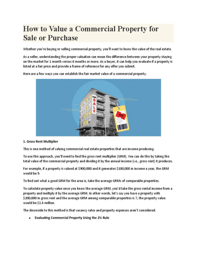 Featured image for Evaluating the True Value of a Commercial Property Before Investing.